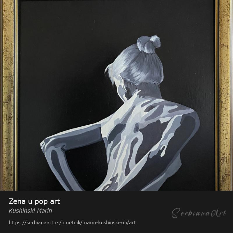 Zena u pop art, Ulje/Platno, Kushinski Marin