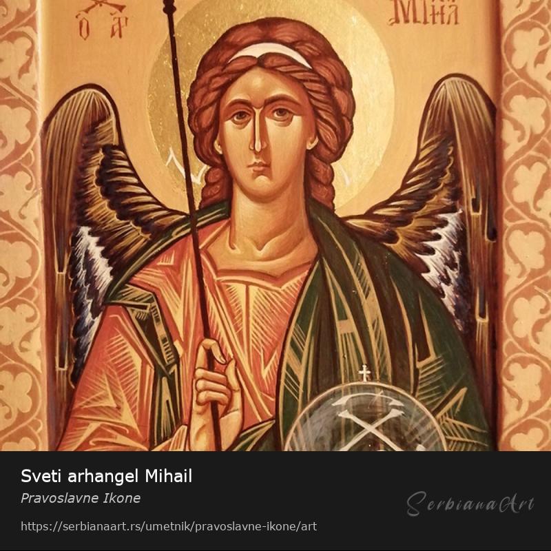 Sveti arhangel Mihail, Jajčana tempera/Drvo, Pravoslavne Ikone