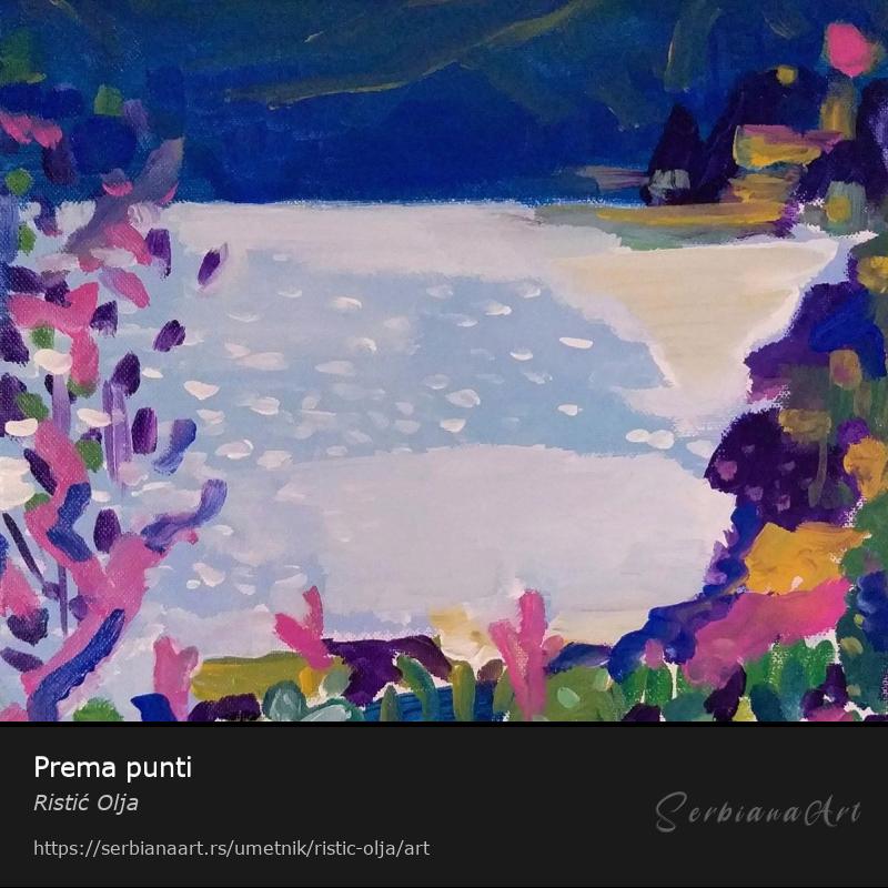 Prema punti, Akrilik/Platno, Ristić Olja