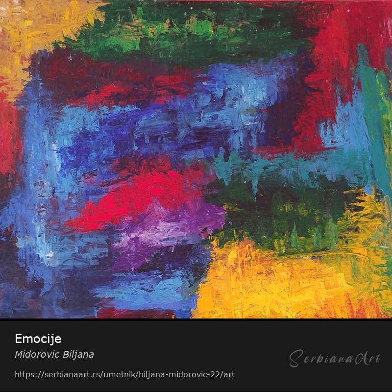 Emocije, Akrilik/Karton, Midorovic Biljana