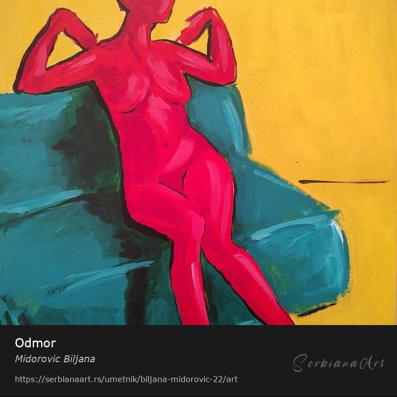 Odmor, Akrilik/Karton, Midorovic Biljana