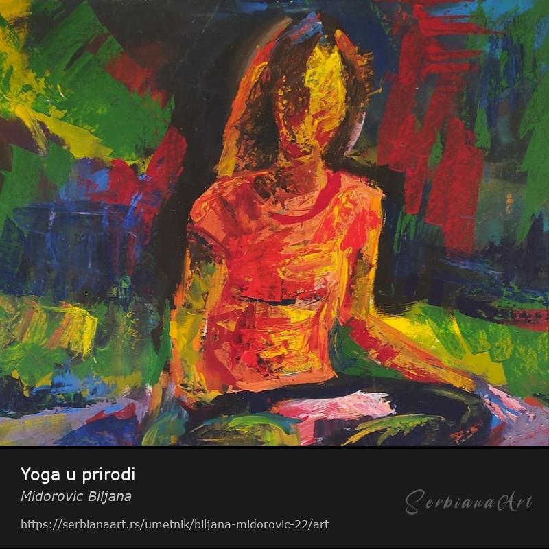 Yoga u prirodi, Akrilik/Karton, Midorovic Biljana