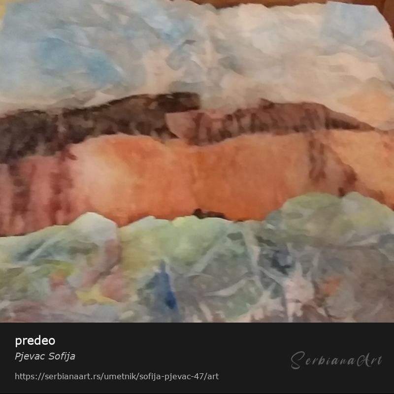 predeo, Vodene boje/Platno, Pjevac Sofija
