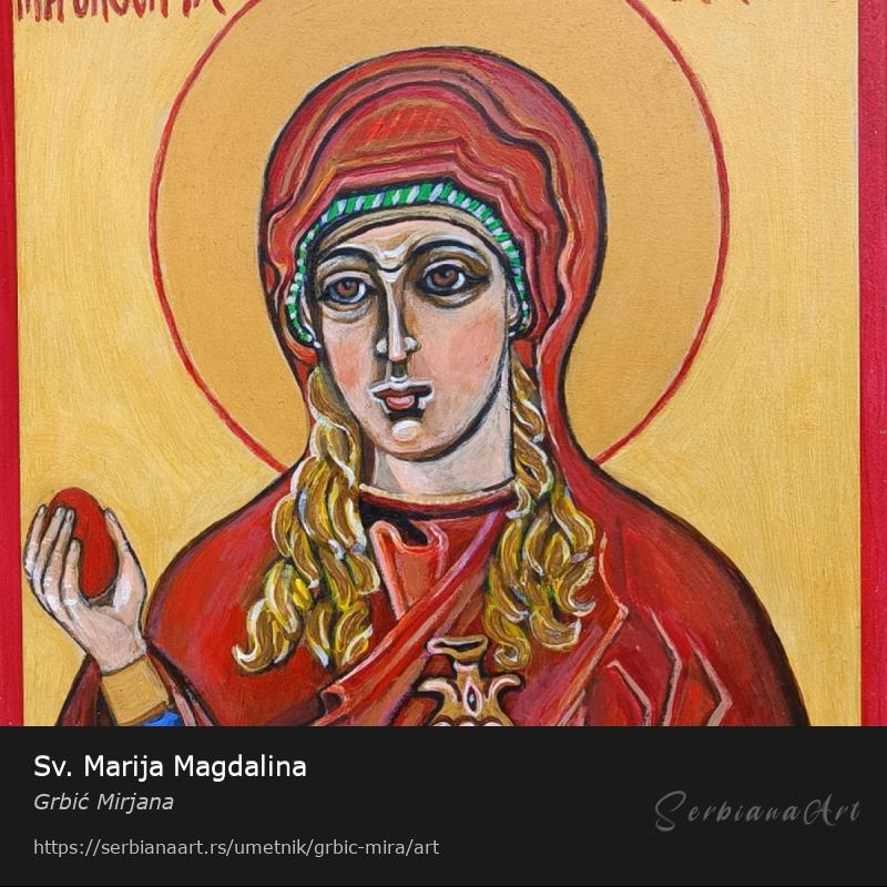 Sv. Marija Magdalina, Akrilik/Medijapan, Grbić Mirjana