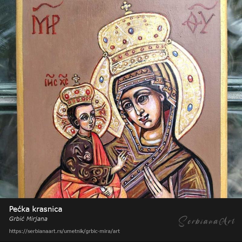 Pećka krasnica, Akrilik/Medijapan, Grbić Mirjana