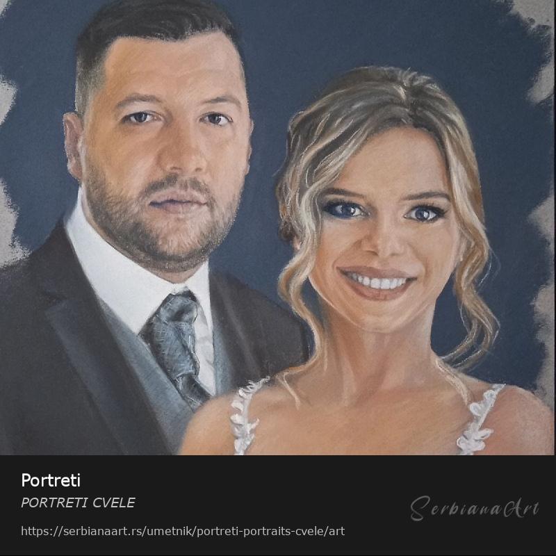 Portreti, Pastel/Papir, PORTRETI CVELE
