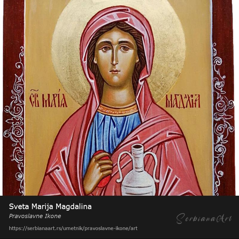 Sveta Marija Magdalina, Jajčana tempera/Drvo, Pravoslavne Ikone