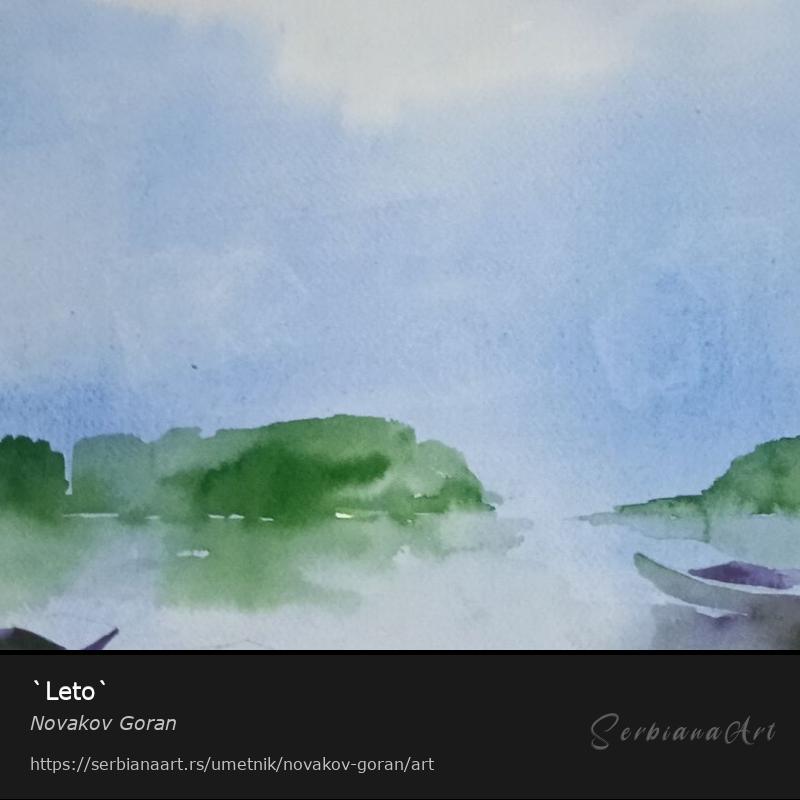 `Leto`, Vodene boje/Papir, Novakov Goran