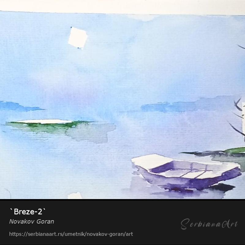 `Breze-2`, Vodene boje/Papir, Novakov Goran