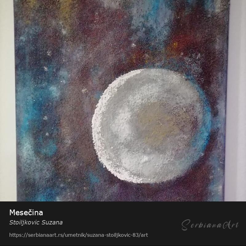 Mesečina, Kombinovano/Platno, Stoiljkovic Suzana