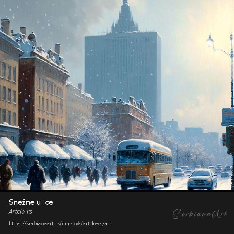 Snežne ulice, Digital Art/Platno, Artclo rs