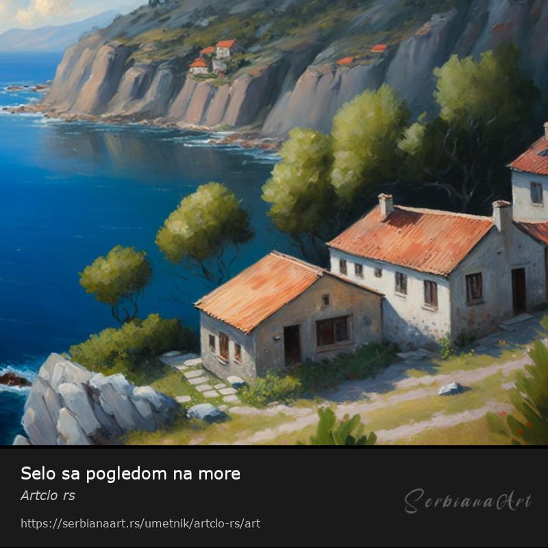 Selo sa pogledom na more, Digital Art/Platno, Artclo rs