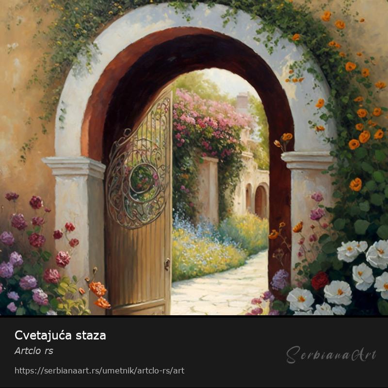 Cvetajuća staza, Digital Art/Platno, Artclo rs