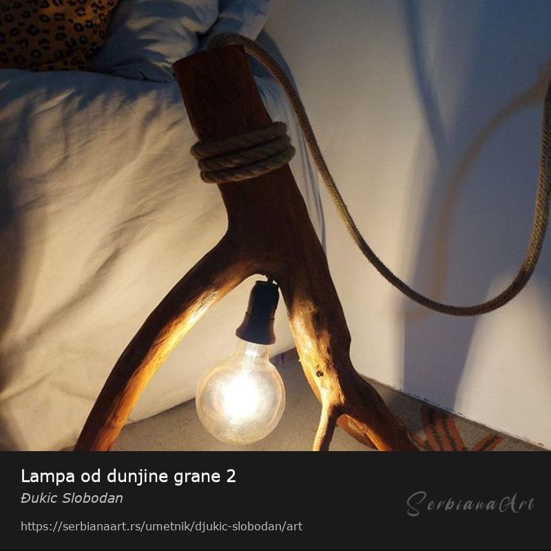 Lampa od dunjine grane 2, Kreativna rukotvorina/Drvo, Đukic Slobodan