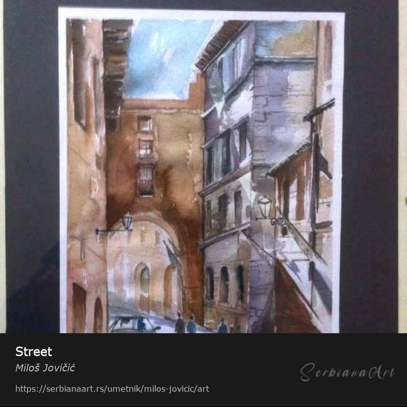 Street, Vodene boje/Papir, Miloš Jovičić