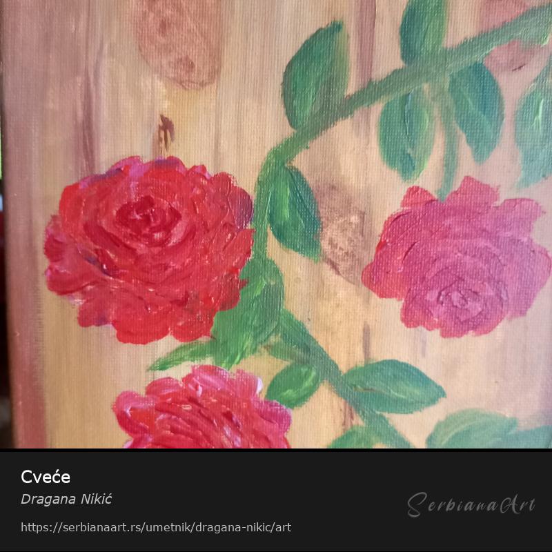 Cveće, Akrilik/Platno, Dragana Nikić