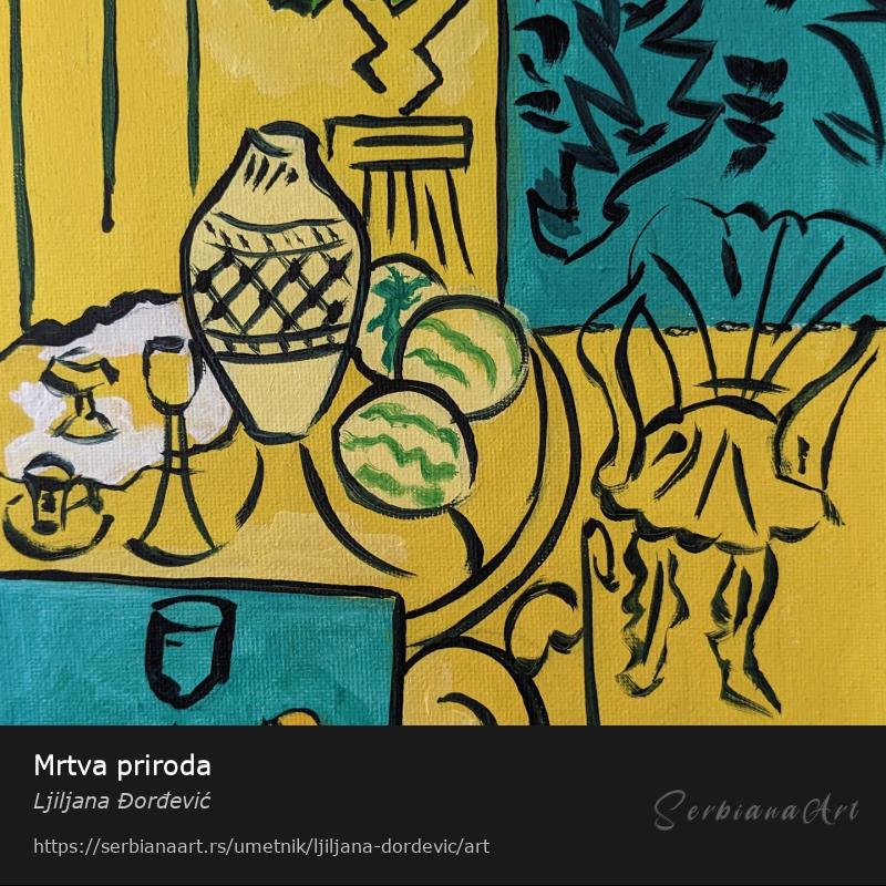 Mrtva priroda, Ulje/Platno, Ljiljana Đorđević
