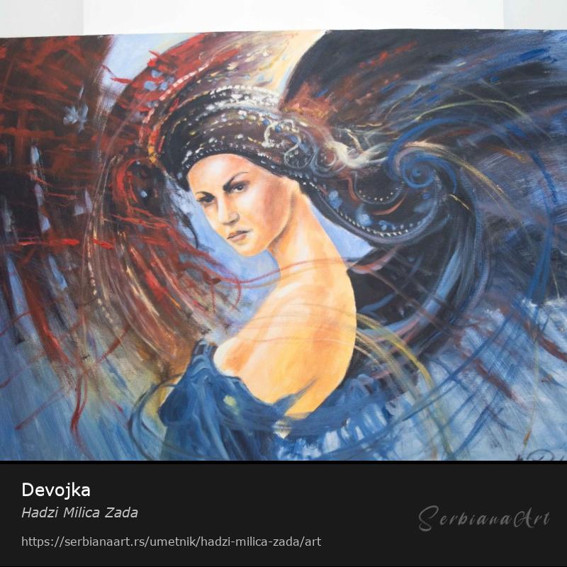 Devojka, Ulje/Platno, Hadzi Milica Zada