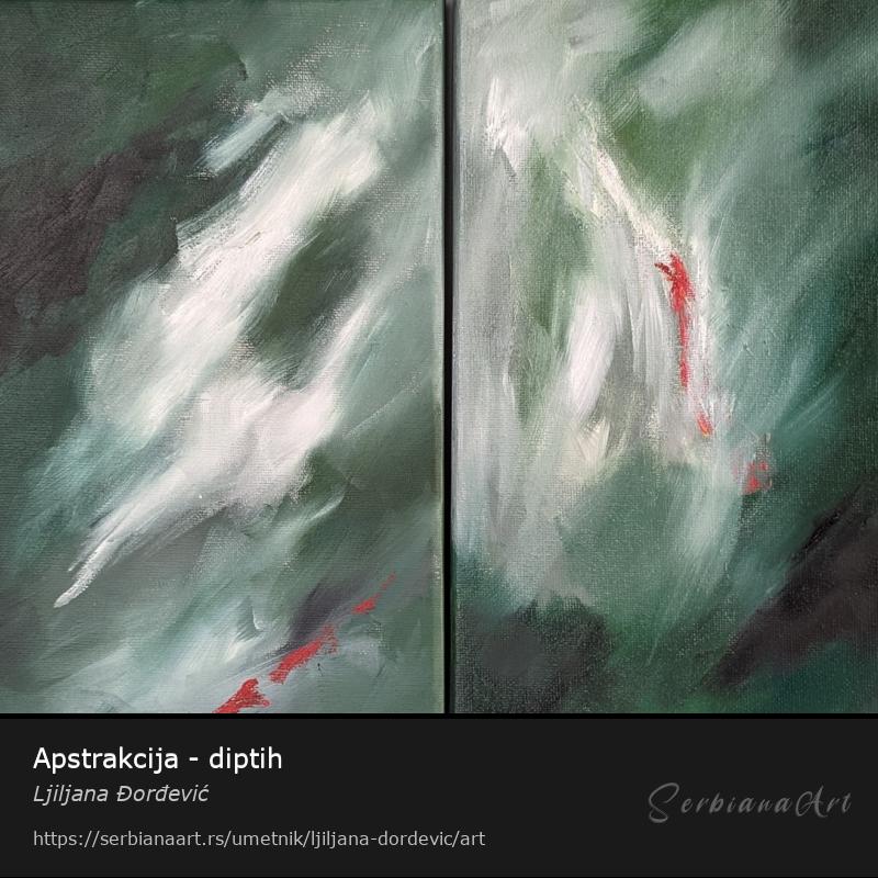 Apstrakcija - diptih, Ulje/Platno, Ljiljana Đorđević