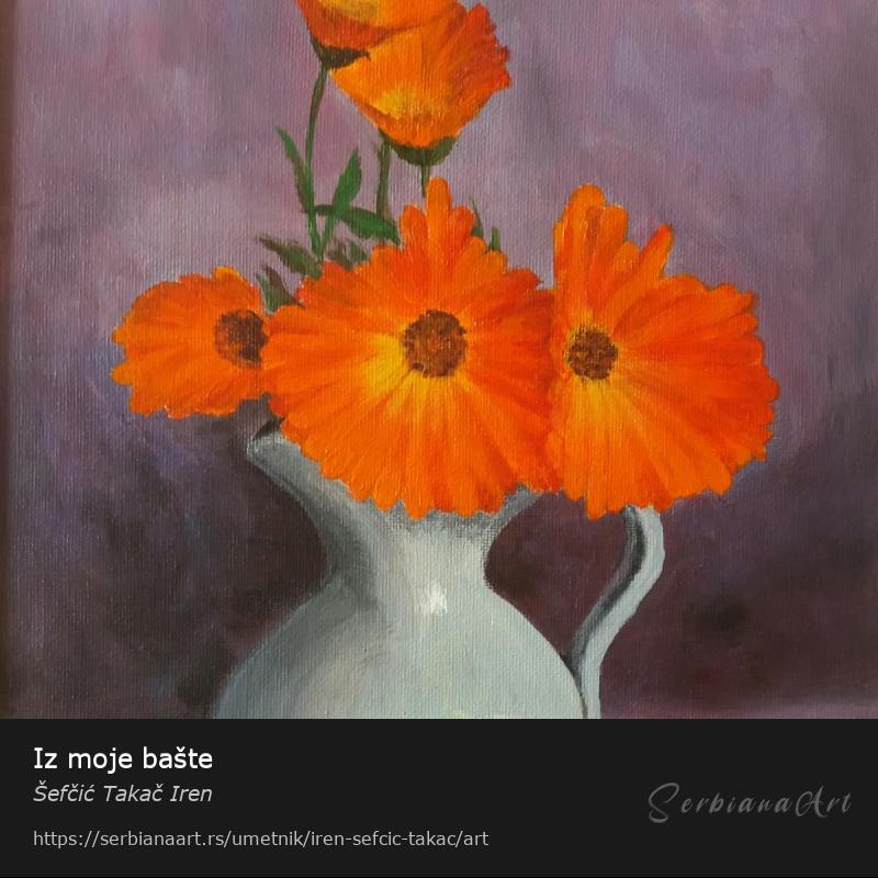 Iz moje bašte, Akrilik/Platno, Šefčić Takač Iren