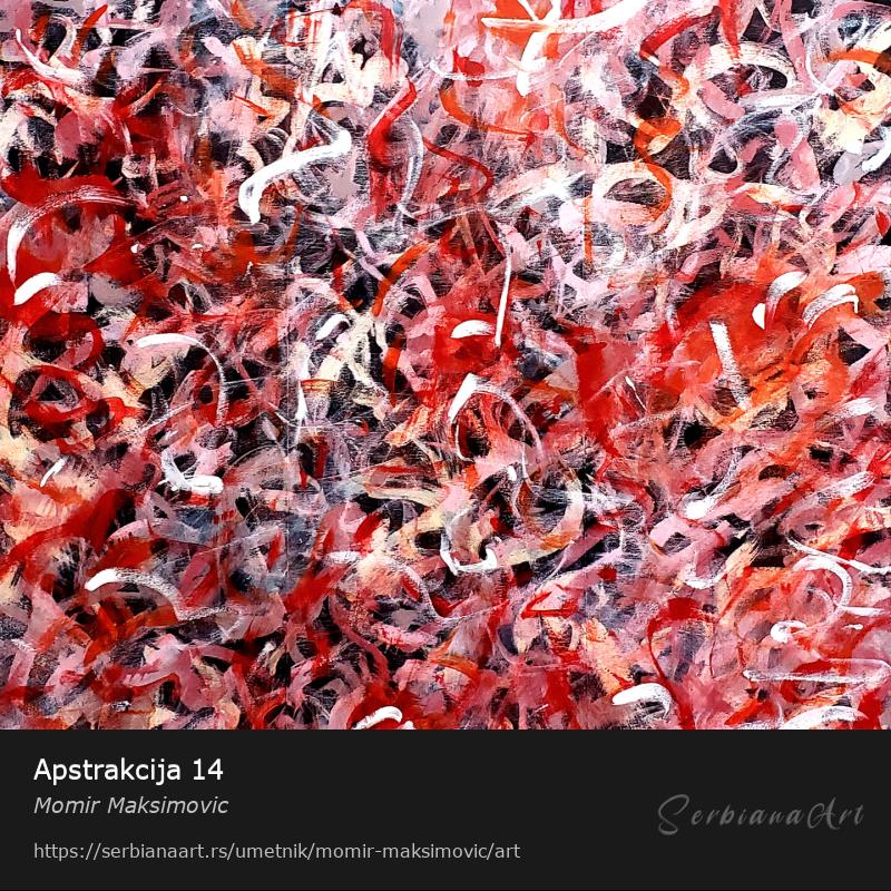 Apstrakcija 14, Akrilik/Platno, Momir Maksimovic