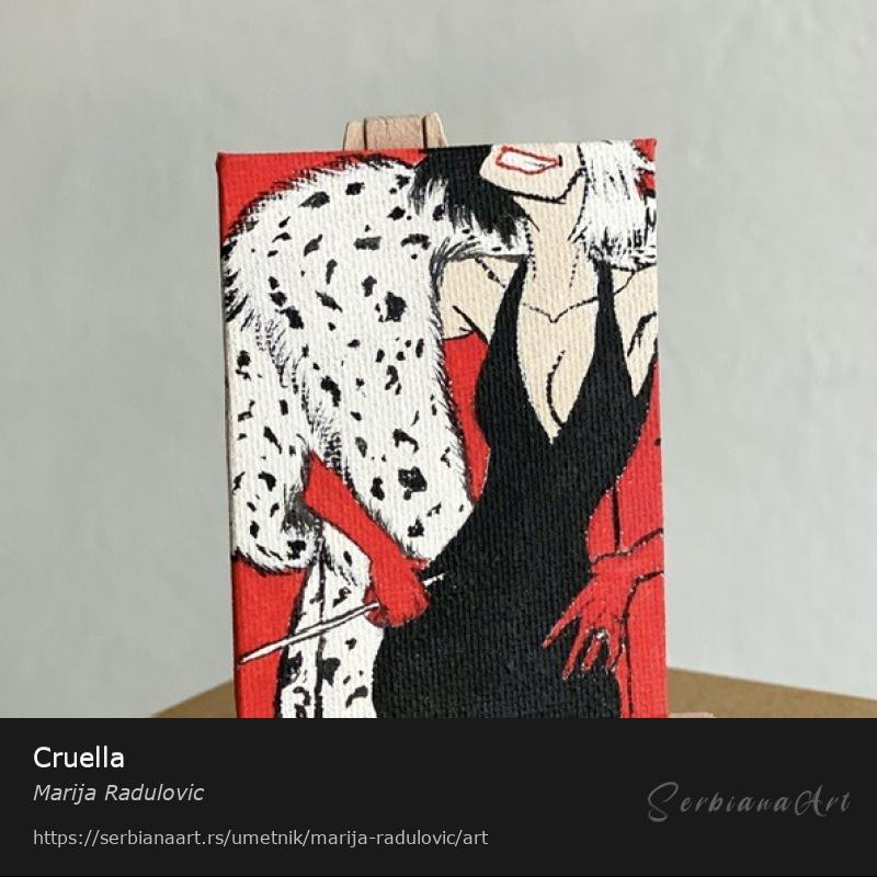Cruella , Tempera/Platno, Marija Radulovic