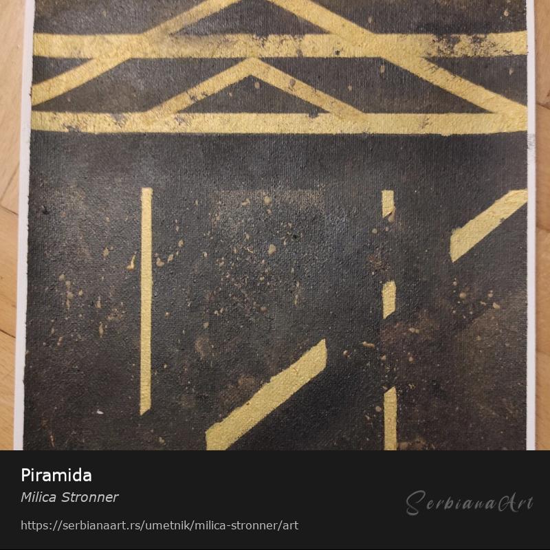 Piramida, Akrilik/Platno, Milica Stronner