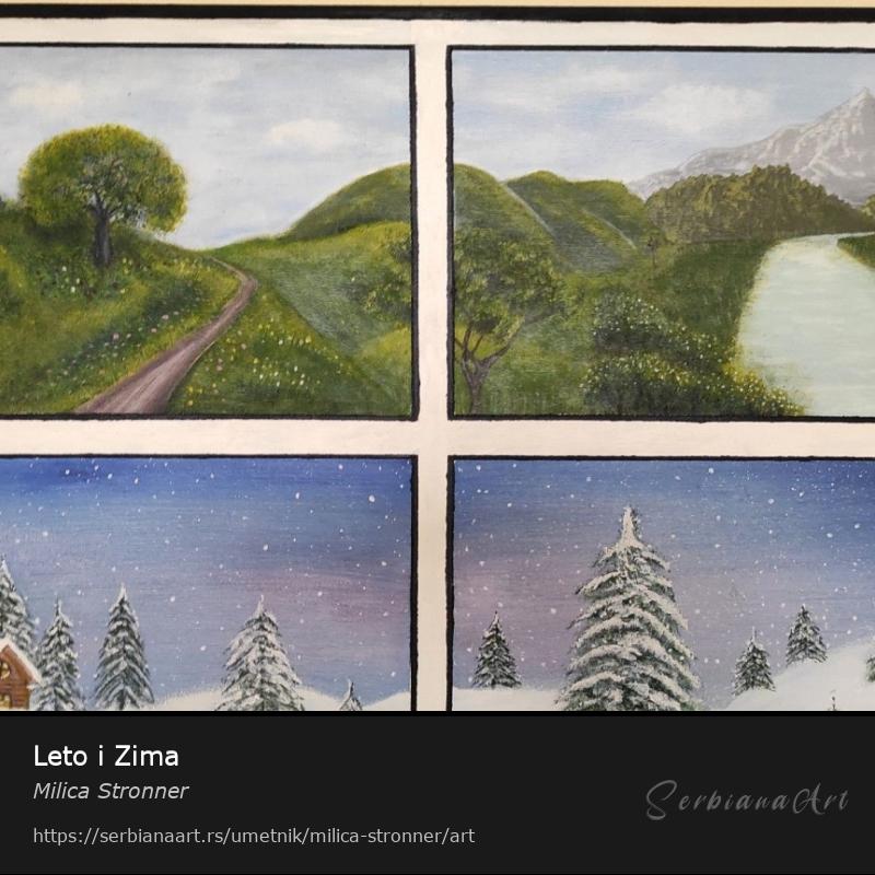 Leto i Zima, Akrilik/Platno, Milica Stronner