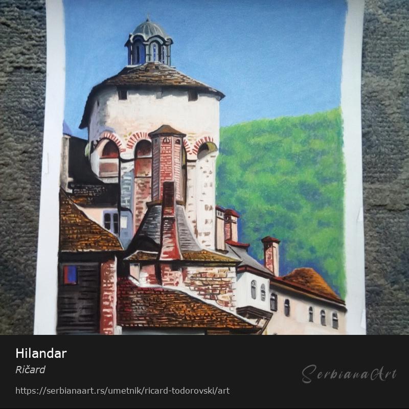 Hilandar, Pastel/Papir, Ričard