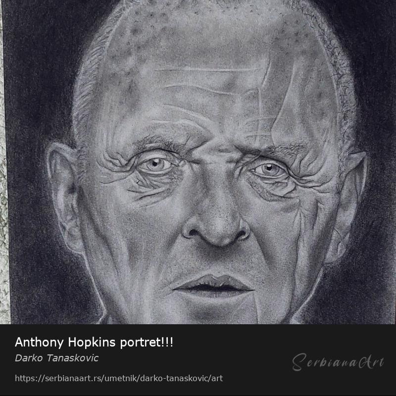 Anthony Hopkins portret!!!, Olovka/Papir, Darko Tanaskovic