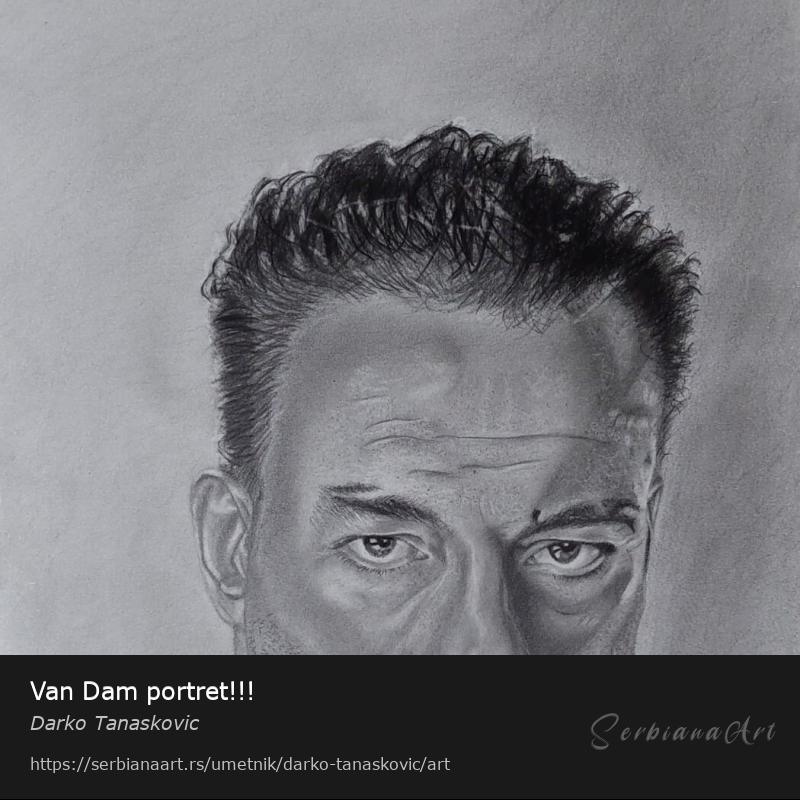 Van Dam portret!!!, Olovka/Papir, Darko Tanaskovic