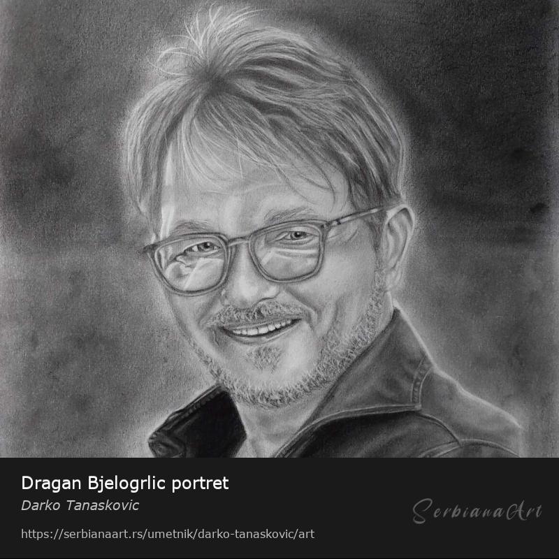 Dragan Bjelogrlic portret, Olovka/Papir, Darko Tanaskovic