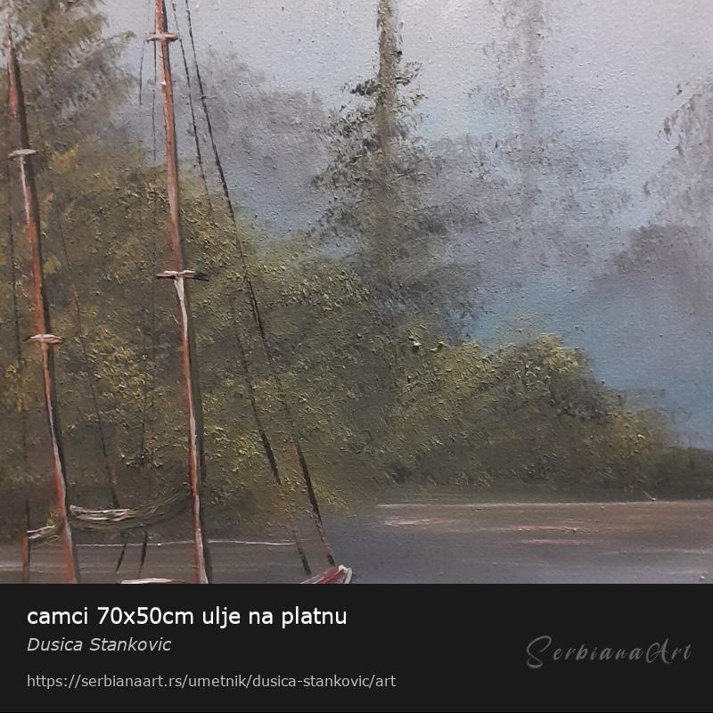 camci 70x50cm ulje na platnu, Ulje/Platno, Dusica Stankovic 