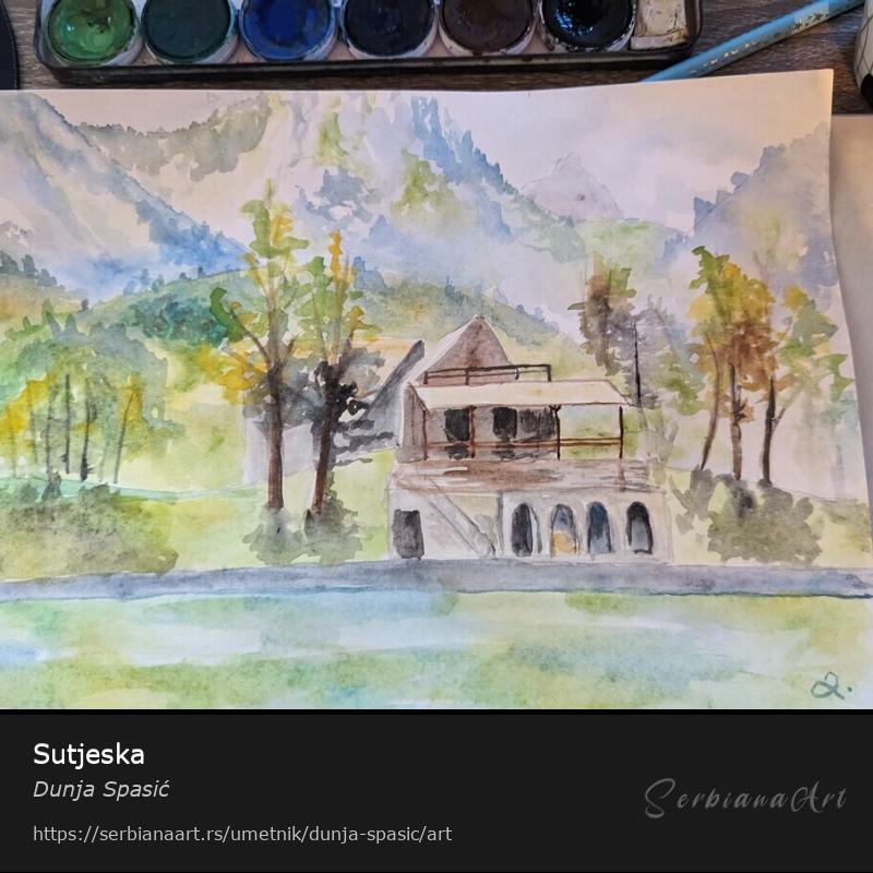 Sutjeska, Vodene boje/Papir, Dunja Spasić
