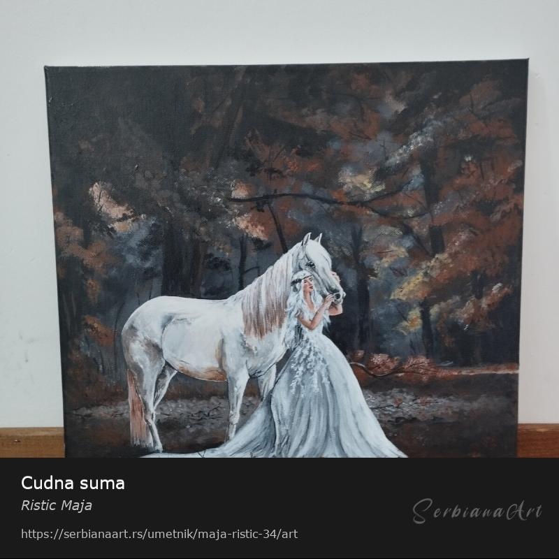 Cudna suma, Akrilik/Platno, Ristic Maja
