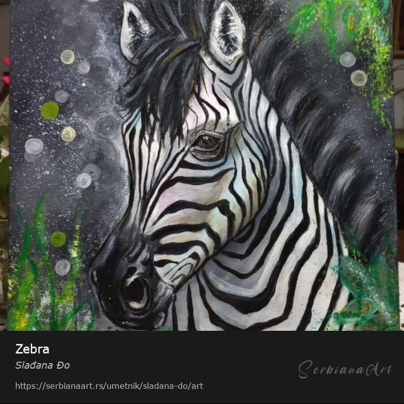 Zebra, Ulje/Platno, Slađana Đo