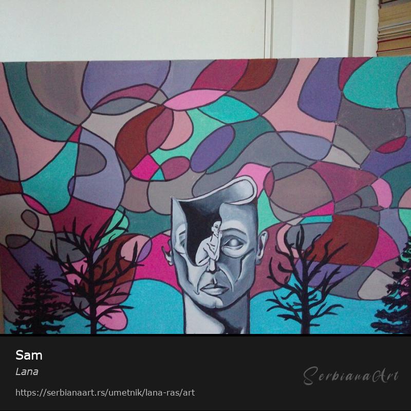 Sam, Akrilik/Platno, Lana