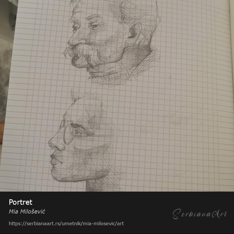 Portret, Olovka/Neodređeno, Mia Milošević