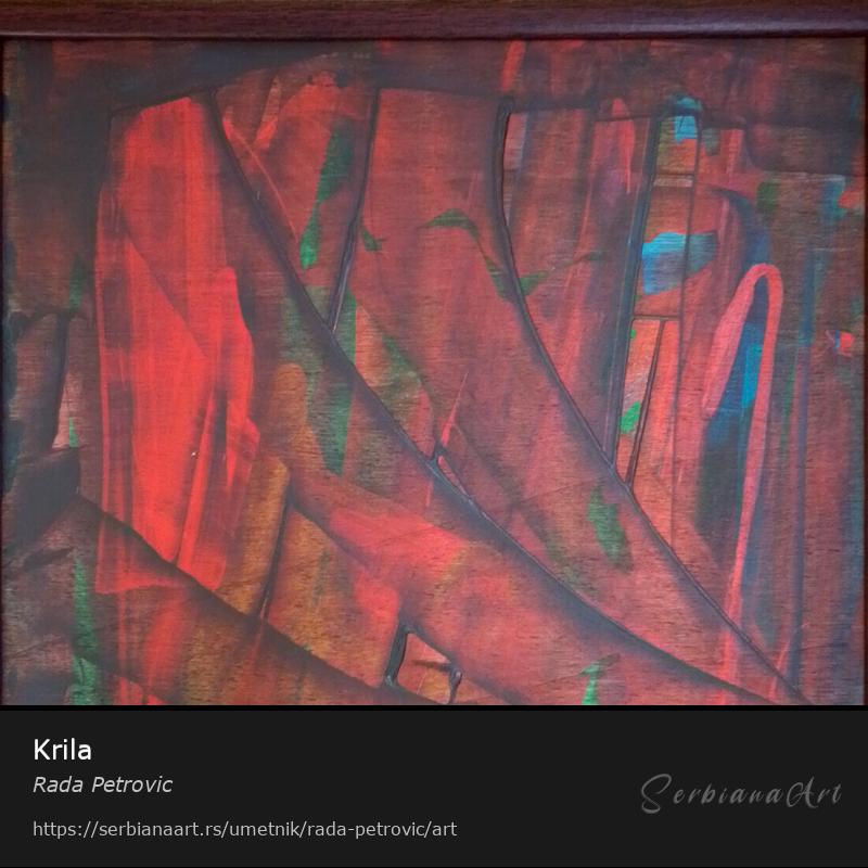 Krila, Akrilik/Drvo, Rada Petrovic