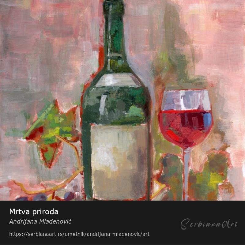 Mrtva priroda, Tempera/Papir, Andrijana Mladenović