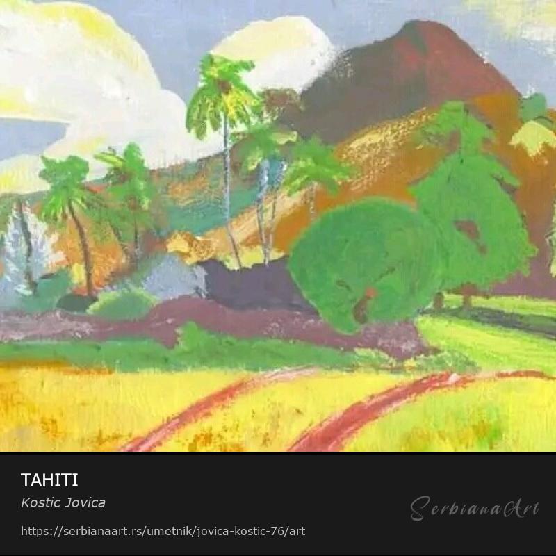 TAHITI, Tempera/Papir, Kostic Jovica