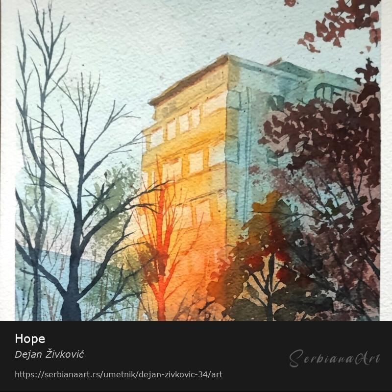 Hope, Vodene boje/Papir, Dejan Živković