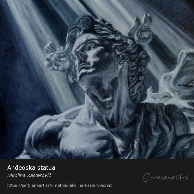 Anđeoska statua, Ulje/Platno, Nikolina Kašterović