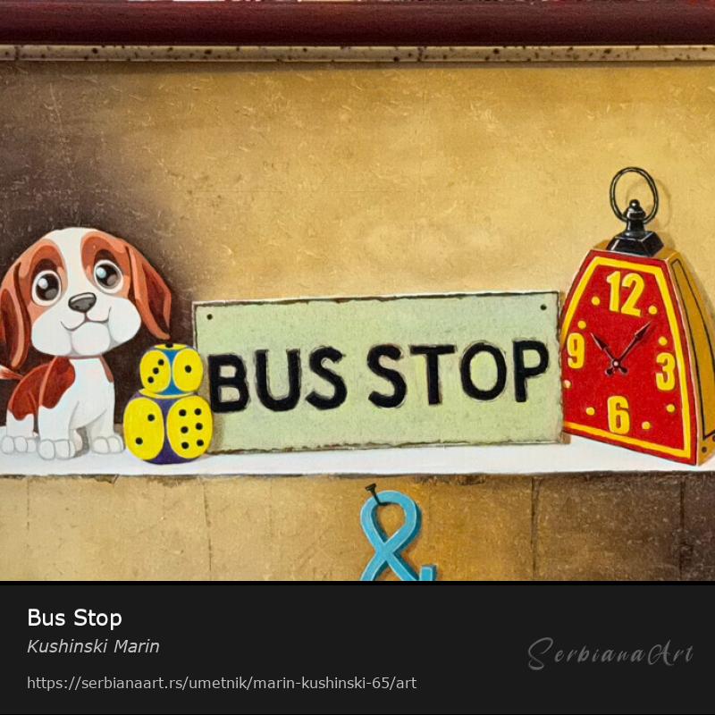Bus Stop, Ulje/Platno, Kushinski Marin