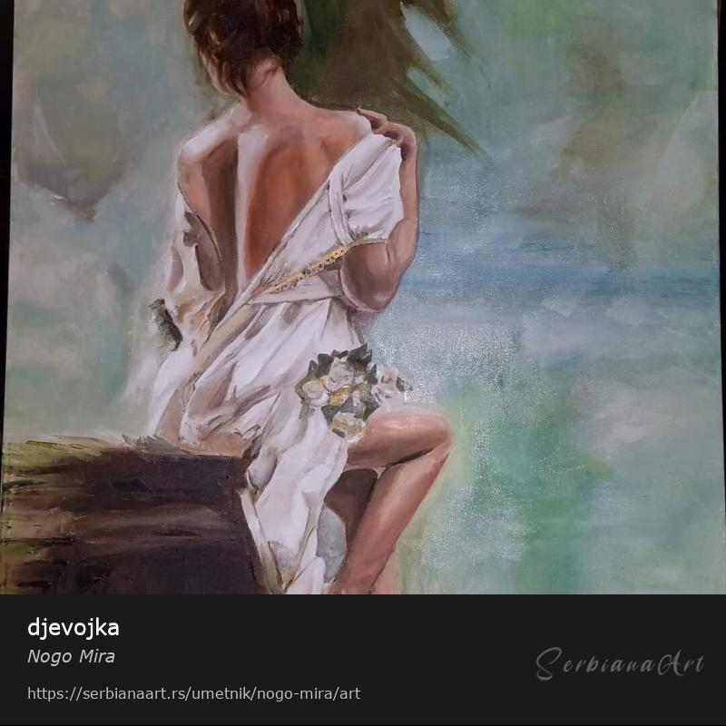 djevojka, Ulje/Platno, Nogo Mira