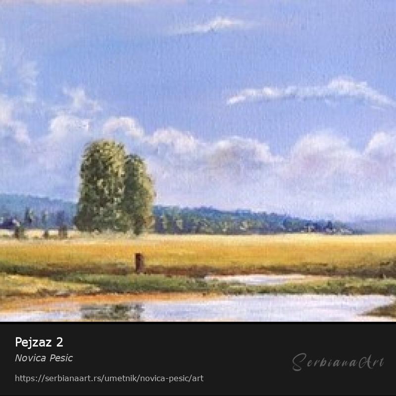 Pejzaz 2, Ulje/Platno, Novica Pesic
