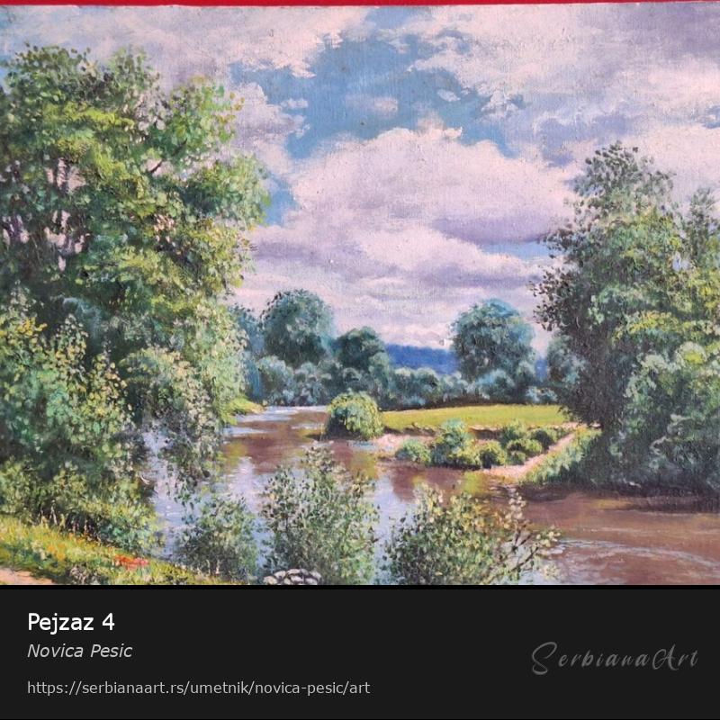 Pejzaz 4, Ulje/Platno, Novica Pesic