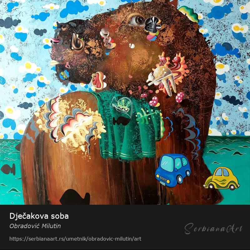 Dječakova soba, Ulje/Platno, Obradović Milutin