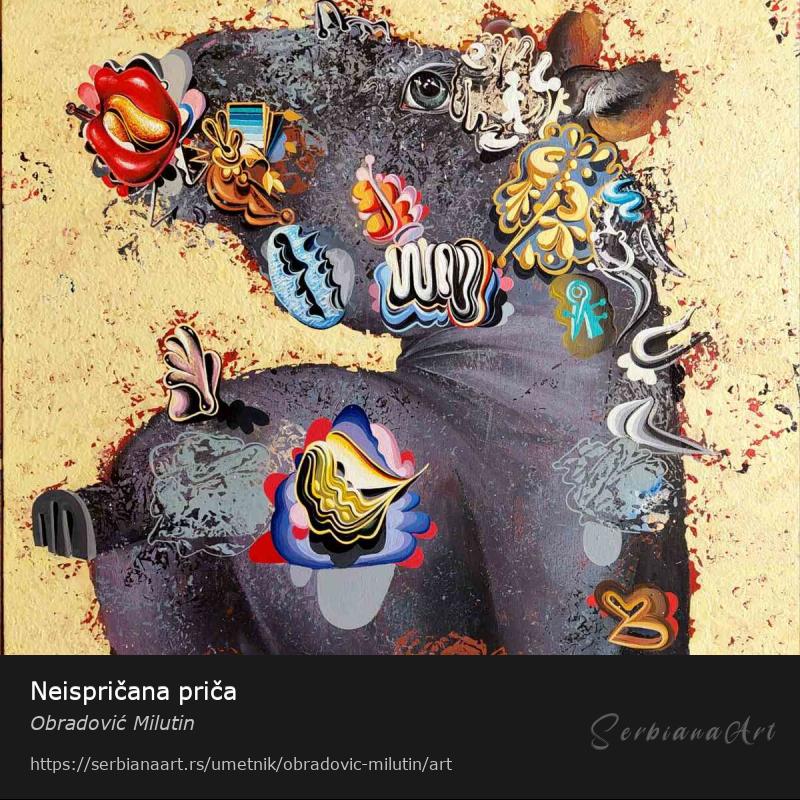 Neispričana priča, Ulje/Platno, Obradović Milutin