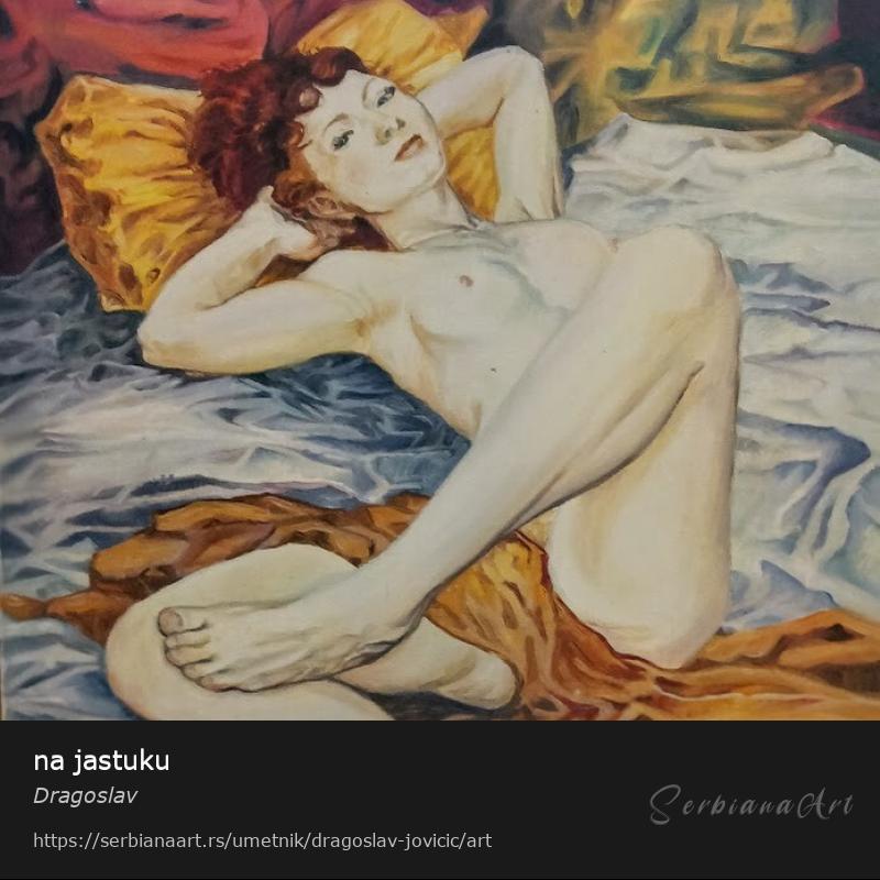 na jastuku, Ulje/Platno, Dragoslav
